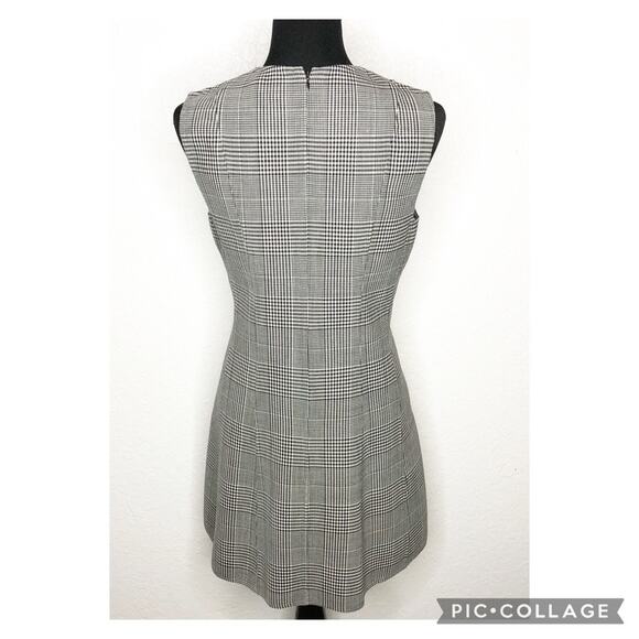 Theory Helaina Portland black white micro plaid wool sleeveless dress size 4 - Picture 12 of 12